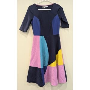 Boden Alice Pointe Colorblock Midi Dress